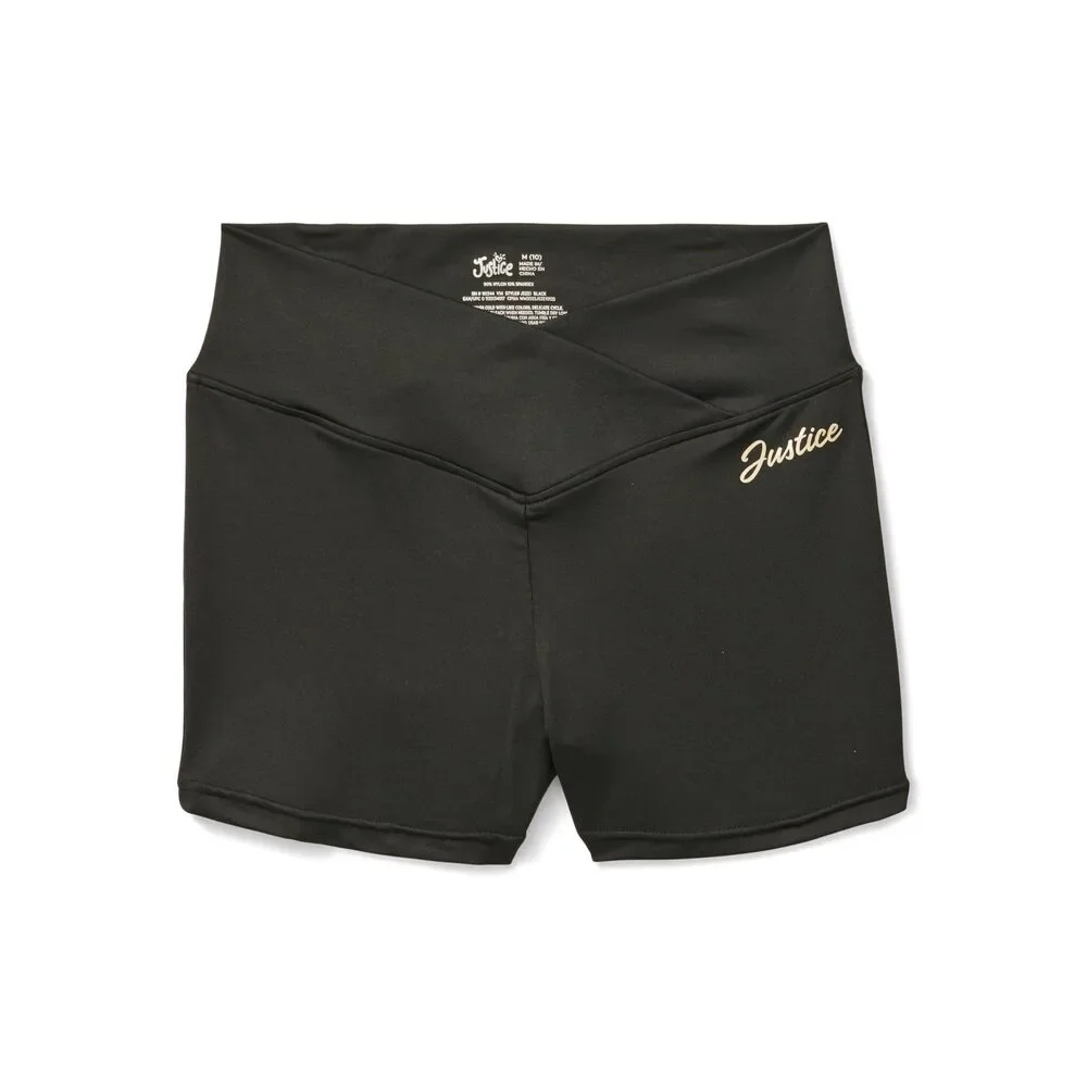 Pre-Owned Dance Gynmastics Shorts Justice Large Child Black Jazz